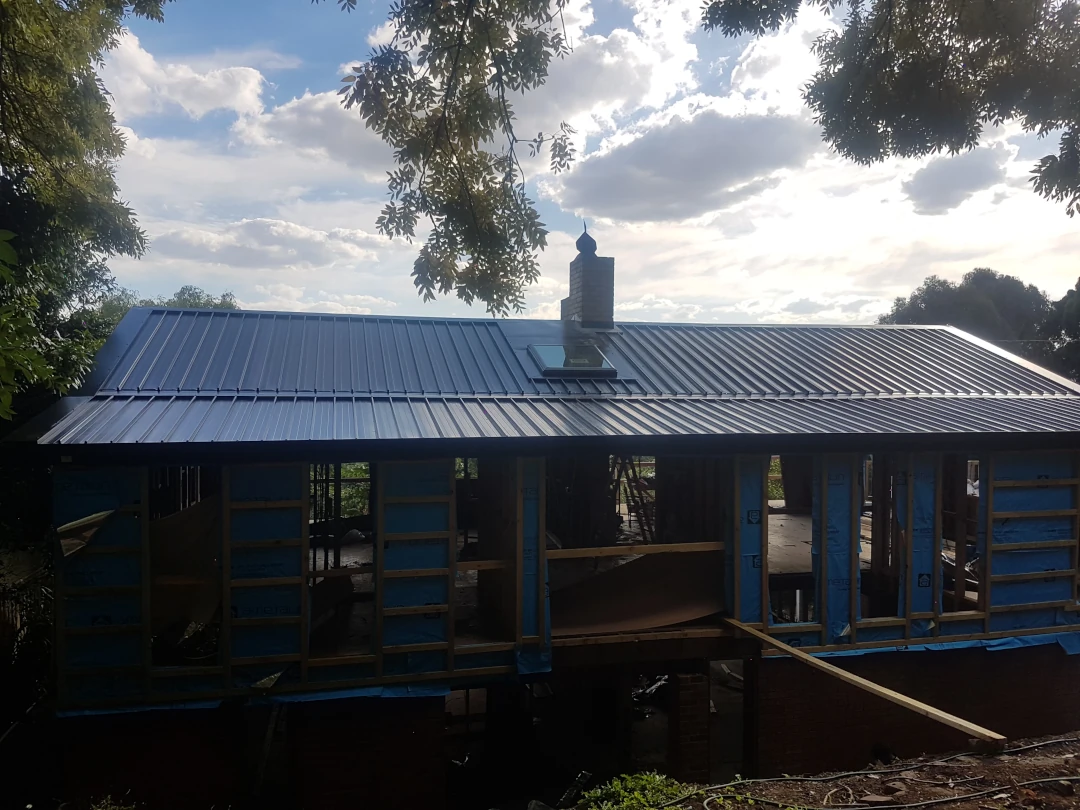 New metal roof on yarra valley home